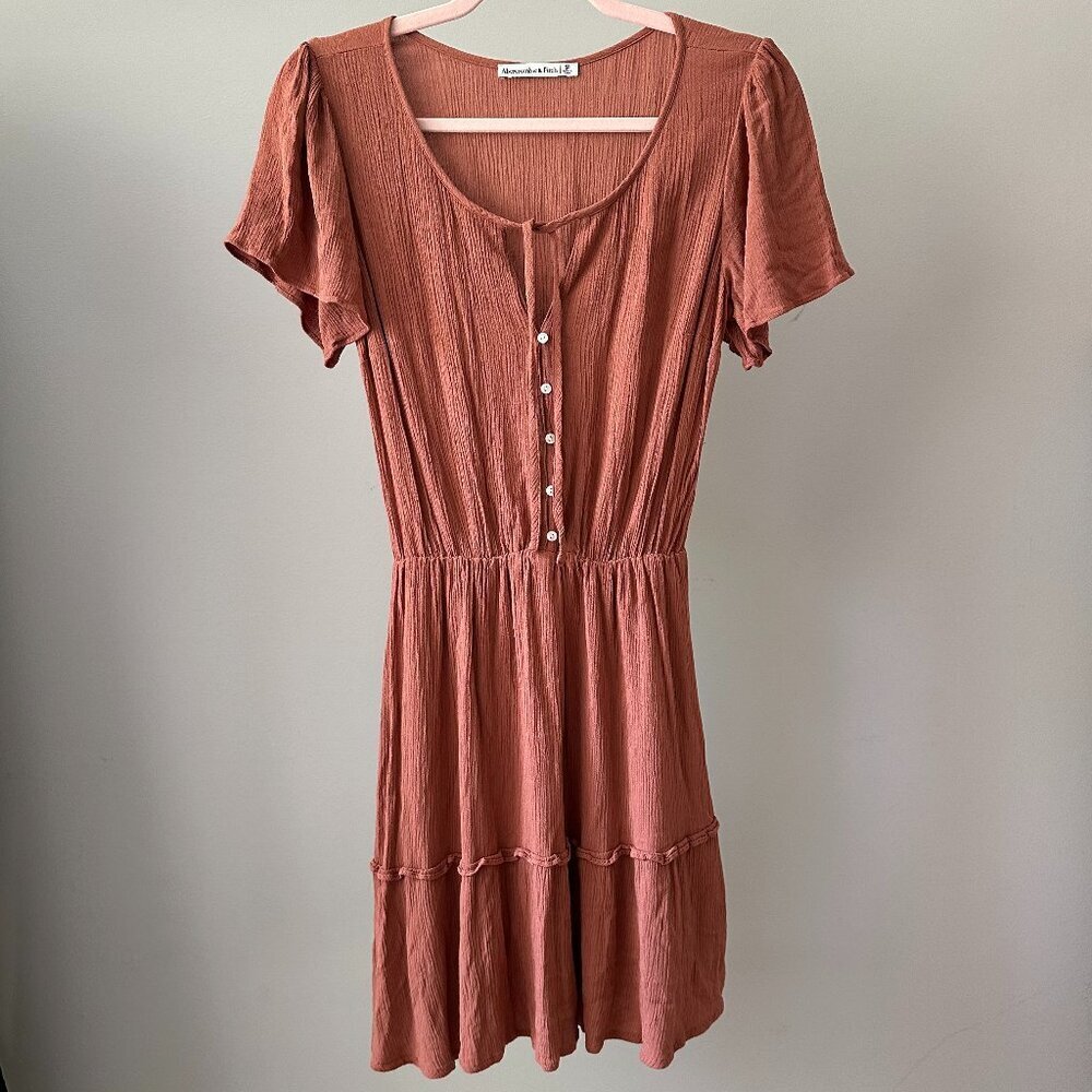 Abercrombie and Fitch Cottagecore Mini Ruffle Dress in Size Small Petite